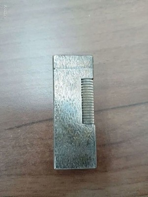 Dunhill gas lighter body, silver, Swiss, spark check only