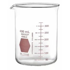 Kimble Chase 14000R-400 Colorware Beaker, Borosilicate Glass, Low Form, 400 Ml
