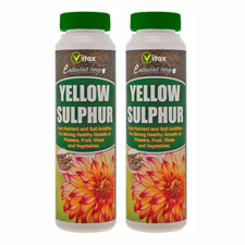 2x Vitax Yellow Sulphur 225g Plant Nutrient & Soil Acidifier Strong Plant Growth