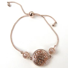 Tree of Life Adjustable Bracelet Jewelry For Women Charm Cuban Chain Gold Tone