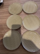 Set of 6 Habitat Citrine Retro Style Side  Plates 22cm  VGC 