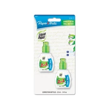 Paper Mate Liquid Paper 2-In-1 Correction Combo, 22 Ml Bottle, White, 2/Pack