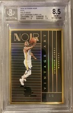 2024-25 Panini Noir Stephen Curry #277 Vintage Art Metal Frame Gold /8 BGS 8.5