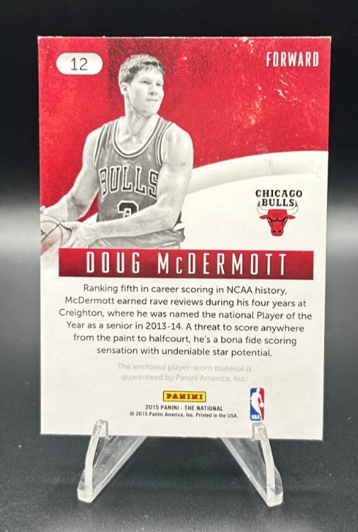 2015 Panini The National Doug McDermott RC #12 Tools of the Trade Patch Bulls - Image 2 of 2