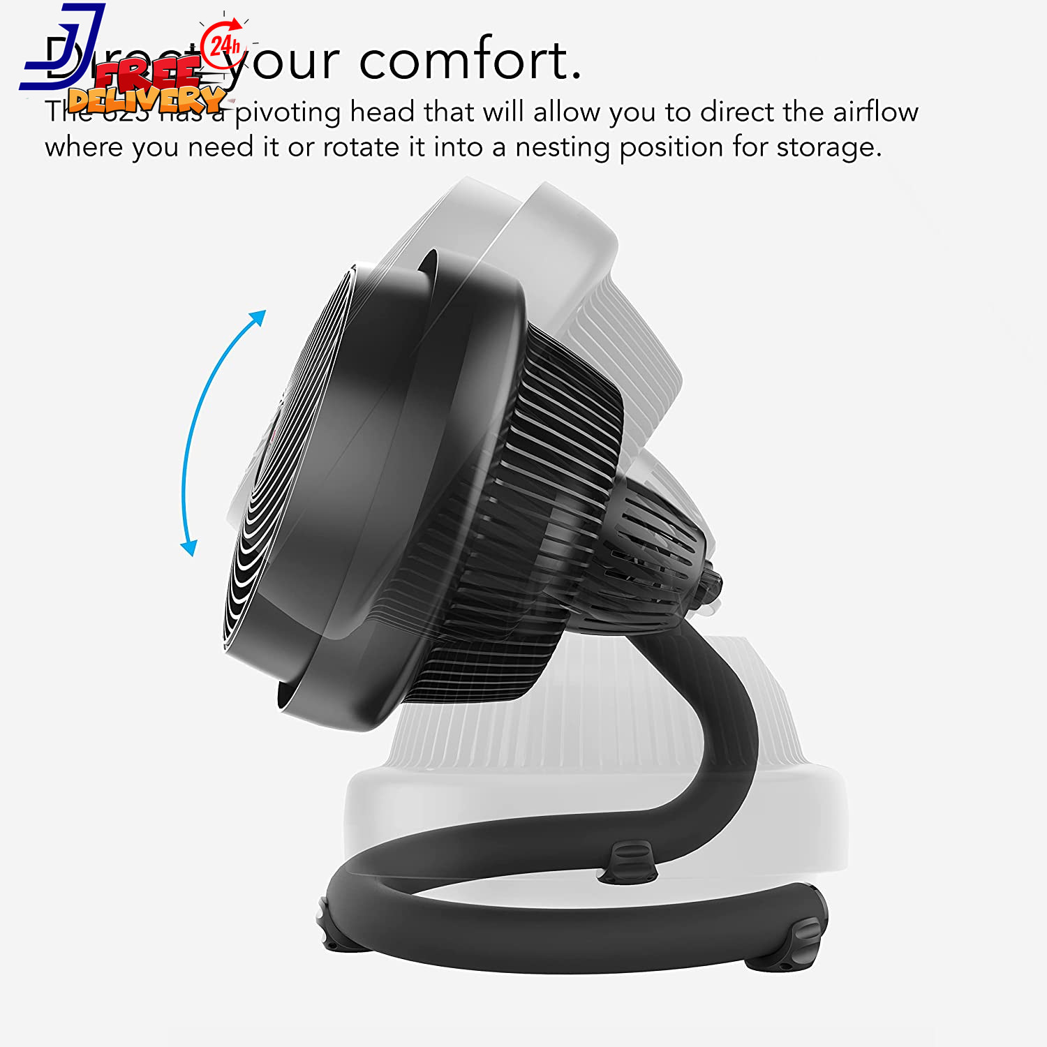 623 Mid-Size Whole Room Air Circulator Fan Black US ONLY