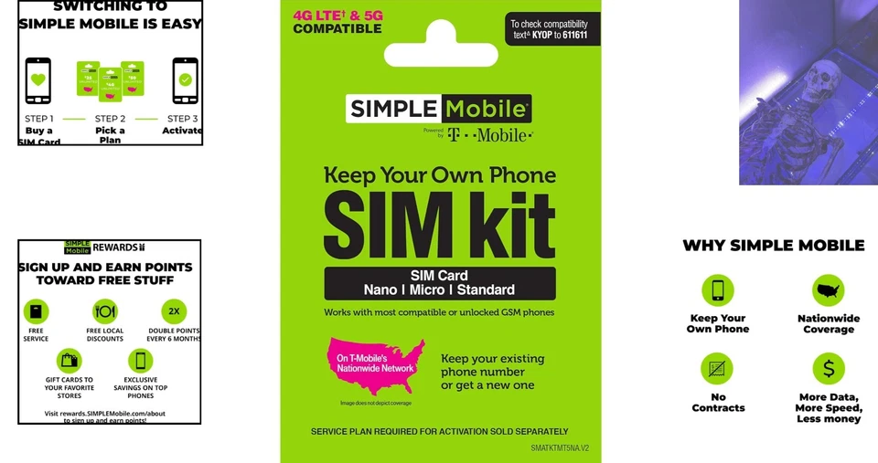 4G LTE Prepaid SIM Kit for GSM Unlocked Phones - Easy Activation Included - Image 2 of 4