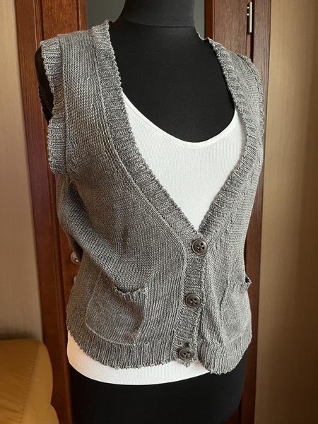Women Marc O'Polo Vest Grey Linen M