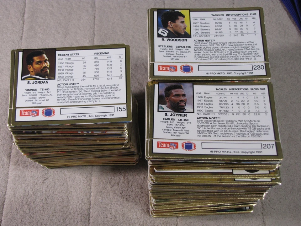 1991 Action Packed Football (Cards 201-280) (Pick Choose Complete) - Image 2 of 2