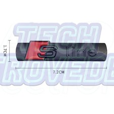 2er Set S-line Logo Emblem Black Schwarz Glanz Sline Audi A3 A4 A5 A6 A7 A8