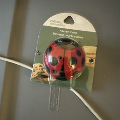 Culinary Elements Ladybug 60 Minute Kitchen Timer New