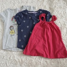 Girls' Shirt Bundle 3 Shirts Size 5T Okie Dokie, Disney Princess, Cat Jack