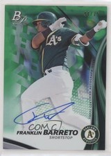 2017 Bowman Platinum Top Prospects Green 44/75 Franklin Barreto #TPA-FB Auto 0o0