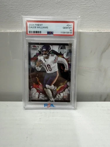 2024 Topps Finest Rare Caleb Williams #247 (RC) PSA 10