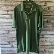 Eddie Bauer Men's Short-Sleeved Polo Shirt Size TXL Pine Green Logo NWT