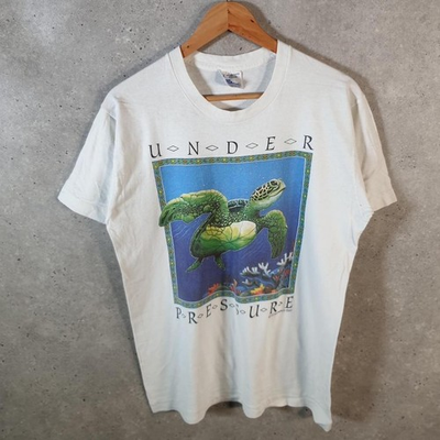 #ad Vintage Human I Tees Under Pressure Turtle 1993 Single Stitch T Shirt Men Medium GBP 16.99
