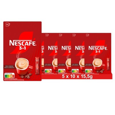 Nescafé 3in1 Classic Löskaffee Sticks  (5 x 10 x 15,5g)