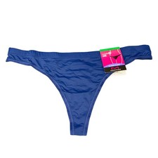 Maidenform Womens Size Large 7 Panty Thong Barely There Invisible Look Blue New