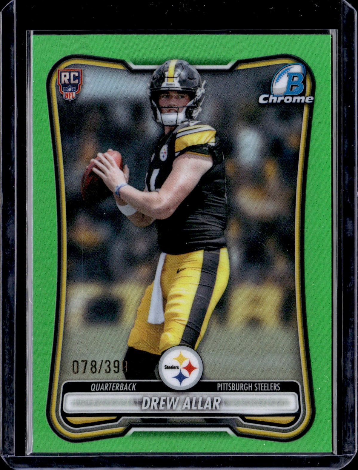 2026 Bowman #BCV-106 Drew Allar Chrome Neon Green Refractor #/399
