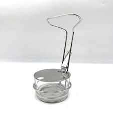 ALESSI DESIGN CASTIGLIONI FORMAGGIERA PHIL Acciaio Vetro vintage 1980
