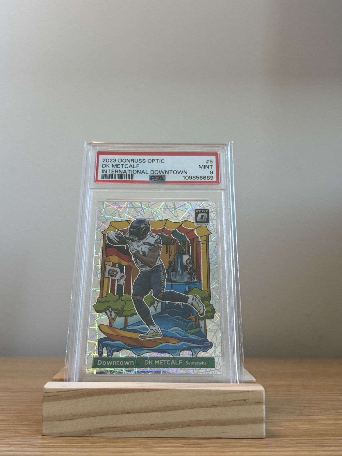 2023 Panini Donruss Optic - International Downtown DK Metcalf #5 - PSA 9