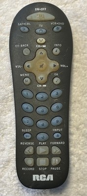 RCA RCR311W 3 Device Universal Remote Control w/Lighted Buttons. Tested