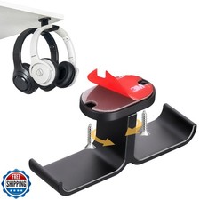 Under Desk Headphone Hanger with Strong Adhesive and Screws Mount, 360  Rotat
