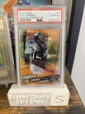 2019 Topps Finest - Eloy Jimenez #18 Orange Refractor /25 (RC)
