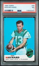 1969 TOPPS #60 DON MAYNARD PSA 7