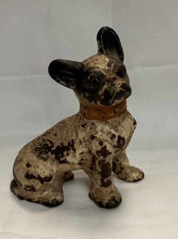 1930's Antique HUBLEY FRENCH BULLDOG Dog Cast Iron Miniature Paperweight