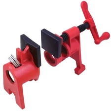 BESSEY H-Style 3/4 in. Black Pipe Clamp Fixture Set