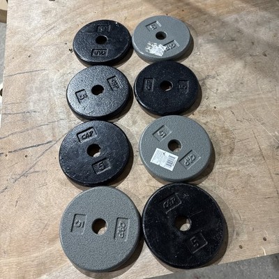 Cap Barbell 5lb X 8 Barbell 1  Pancake Standard Weight Plates (40lbs Total)