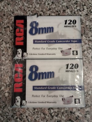 RCA 8mm camcorder video tape 120 minute 2 pack new sealed