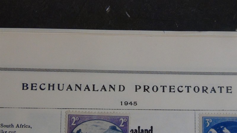 Stampsweis Bechuanaland collection on Scott Intl pages est 78 Stamps