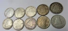 Lot Of 10 Canada 10 Cent Coins .800 Silver 10C - 1937-1946 $1.00 FV