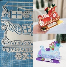 Christmas Sleigh Metal Cutting Dies Mold Scrapbooking Stencil Embossing Craft