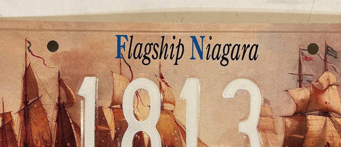 PA BATTLE LAKE ERIE vanity 1813 license plate War of 1812 ship