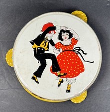 Vtg Tin Tambourine Vtg Tin Toy Made In USA By Kirchh Of Newark