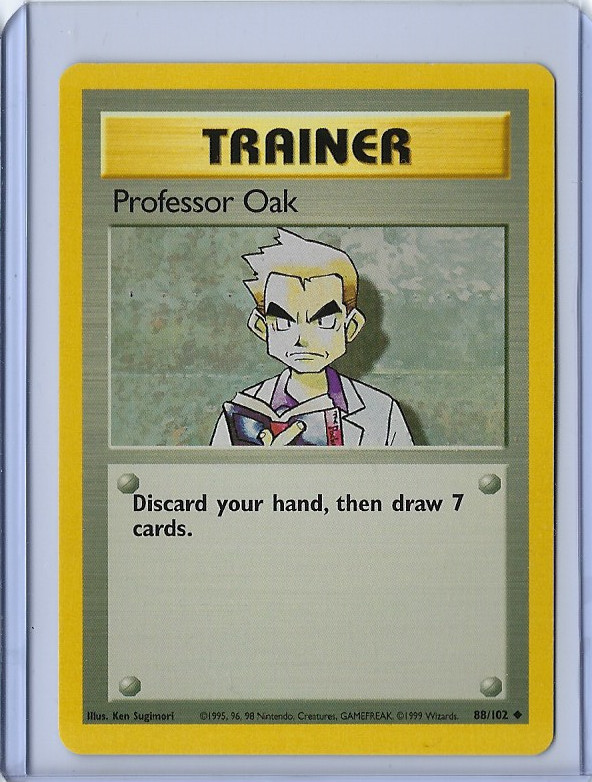 Mint 1999 First Edition Professor Oak 88/102 Card