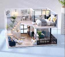 Doll House Furniture Miniature 3D Wooden Dollhouse Toys for Children Birthday