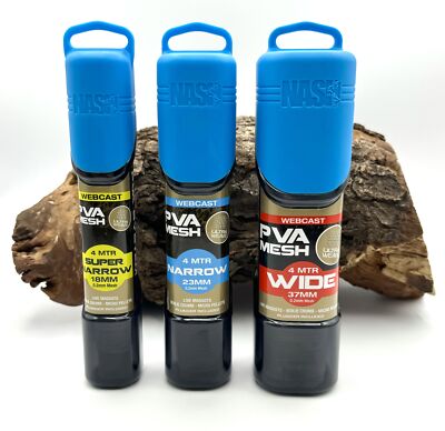 Nash Webcast Ultra Weave PVA Super Narrow 18mm Narrow 23mm Wide 37mm 4m SALE