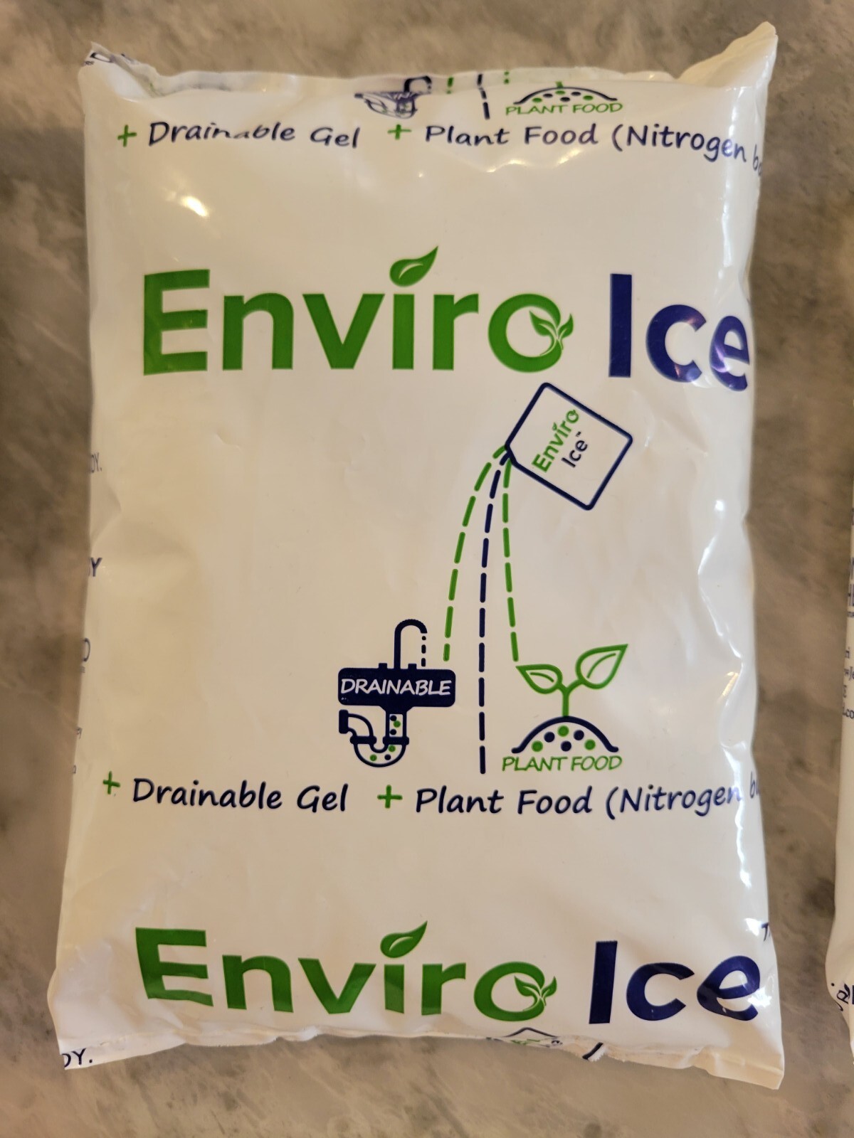 Lot of 6 Enviro Ice Gel Refrigerant Ice Packs + Plant Food Reusable
