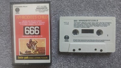 Aphrodite's Child 666 Stereo Cassette Vertigo VCT 4 2-500 Prog Rock Music Rare