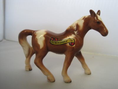 Ceramic Horse Big Rock Candy MT. Utah Souvenir Victoria Ceramic 4.5'' x 3''