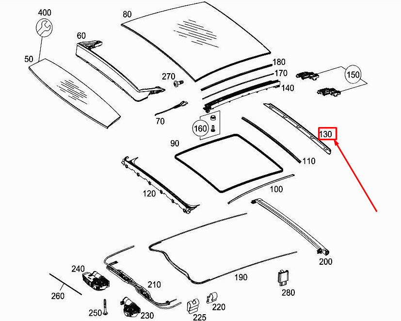 Neu MERCEDES-BENZ C Coupe C205 Rahmen der hinteren Abdeckung A2057802600