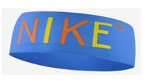 Nike Fury Dri-Fit Printed Headband Light Photo Blue/Yellow Strike/Orange Trance