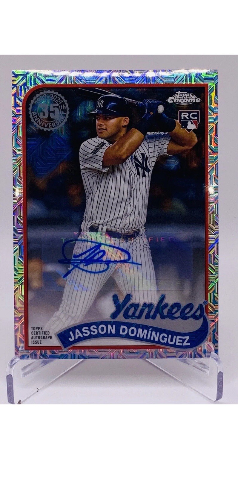 2024 Topps Series 1 JASSON DOMINGUEZ RC Silver Pack Chrome Auto 46/99