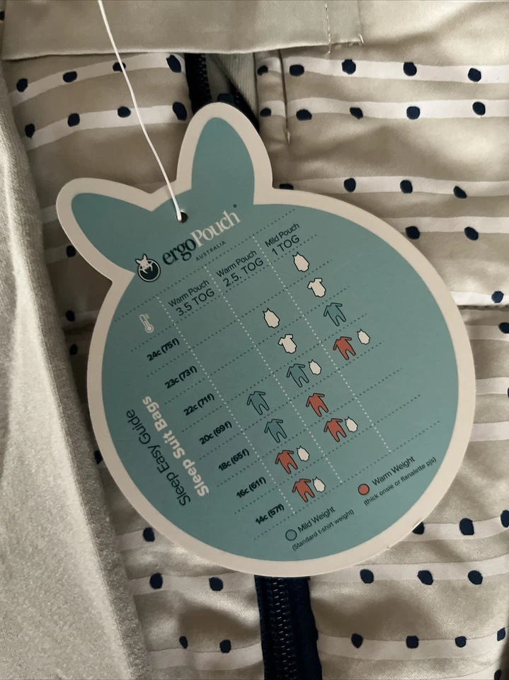 Traje de Dormir Bolsa Bebé Ergo Australia Orgánica 12-36 Meses 3.5 Tog Nuevo con Etiquetas Foto 3 de 4