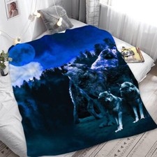 Alottagifts Wolves Wolf Pack 50    x 60  Throw Blanket for Bed Couch Sofa NEW