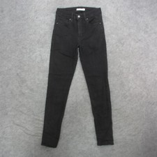 Levi's 721 Jeans Women's 26 Black Dark Wash High Rise Skinny Jeans