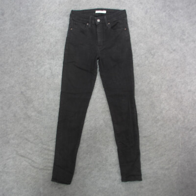 Levi's 721 Jeans Women's 26 Black Dark Wash High Rise Skinny Jeans